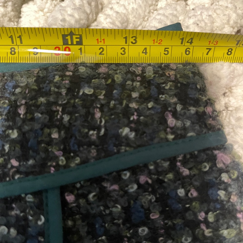 J. Crew Mini Skirt Womens 0 Green Wool Blend Mod Boucle Dark Academia Preppy - Picture 7 of 8